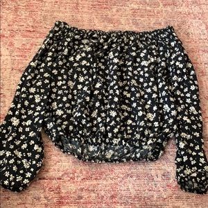 Brandy Melville Flower Off the Shoulder Top